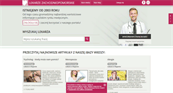 Desktop Screenshot of lekarze-zachodniopomorskie.pl